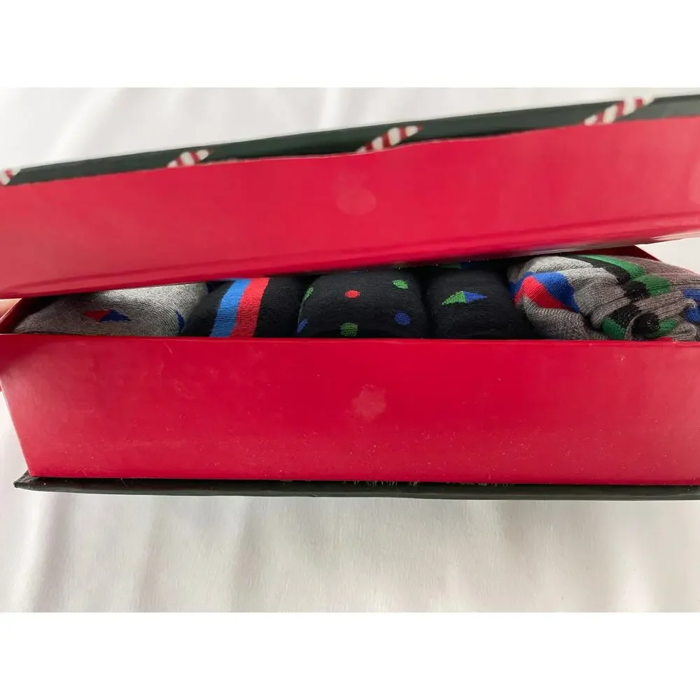 CleverSocks 5 Pairs Socks Christmas Holiday Xmas Design Shoe Size 6-12.5 NEW